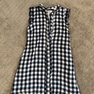 Anthropologie Dear Creatures Blue Gingham Dress Size XS